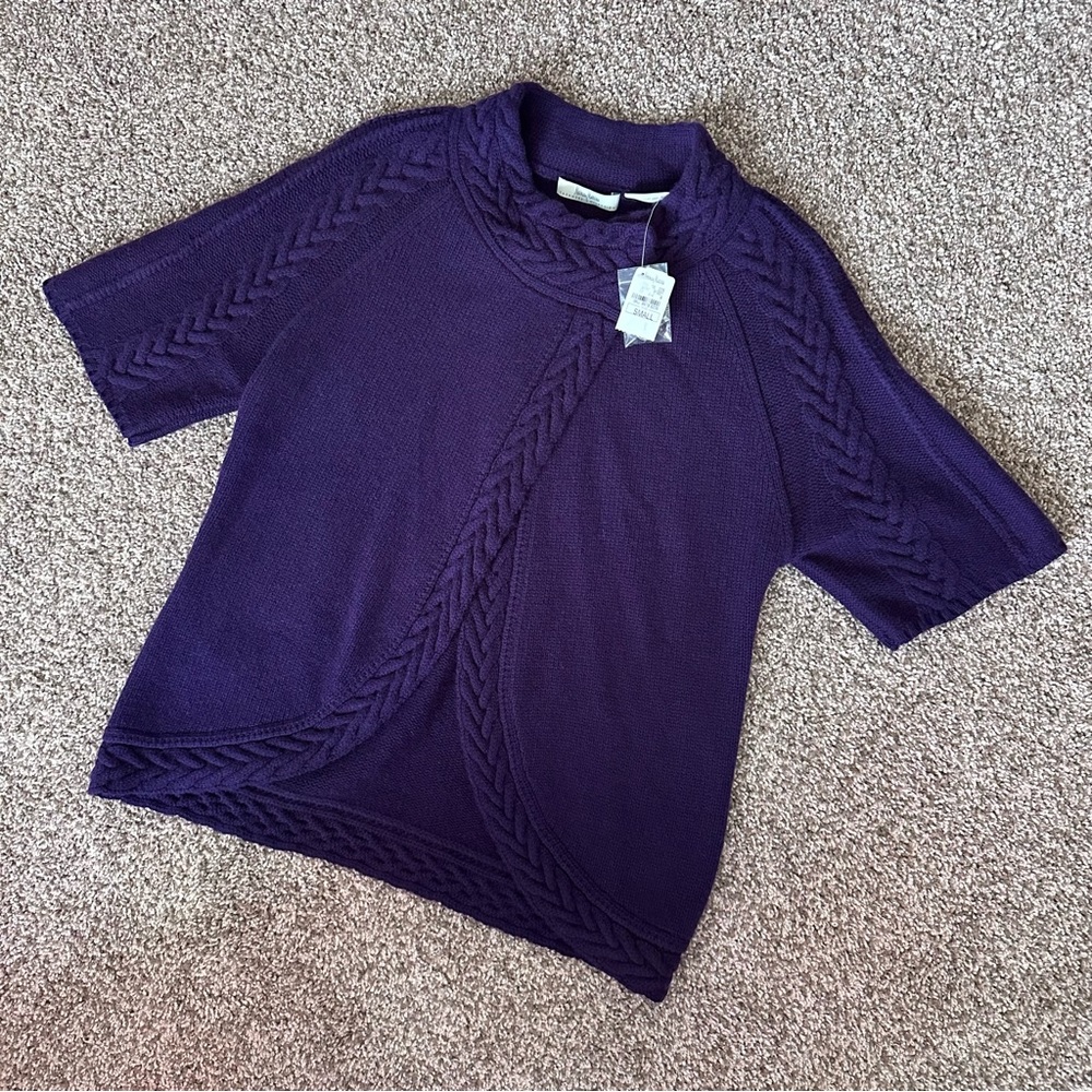 NWT Neiman Marcus Cashmere Purple Cardigan